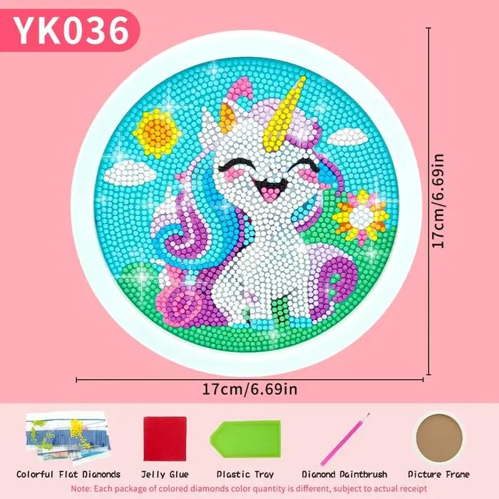 Ensemble de peinture diamant licorne mignonne pour débutant, ensemble de peinture diamant 5D à faire