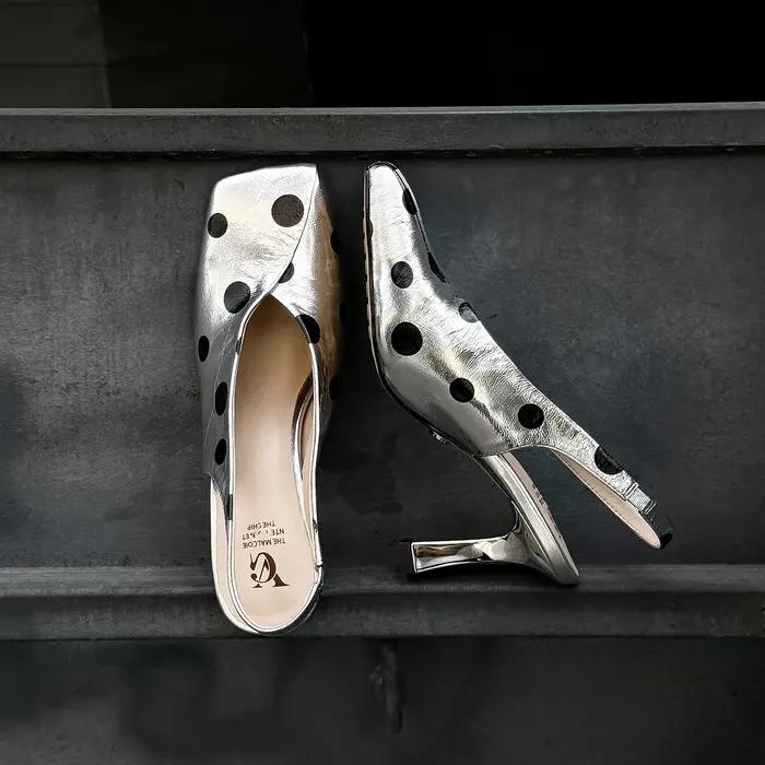 QUTAA 2026 Nouveauté Mode Escarpins Femme en Cuir Véritable Talons Hauts Bout Carré Sexy Rétro Sling
