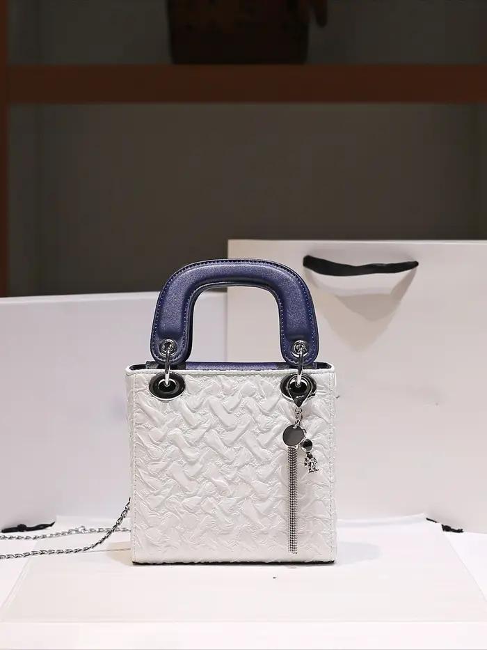 Nouveauté 2026 : Sac carré à chaîne pour femme, de créateur, mode et luxe, avec pendentif délicat et