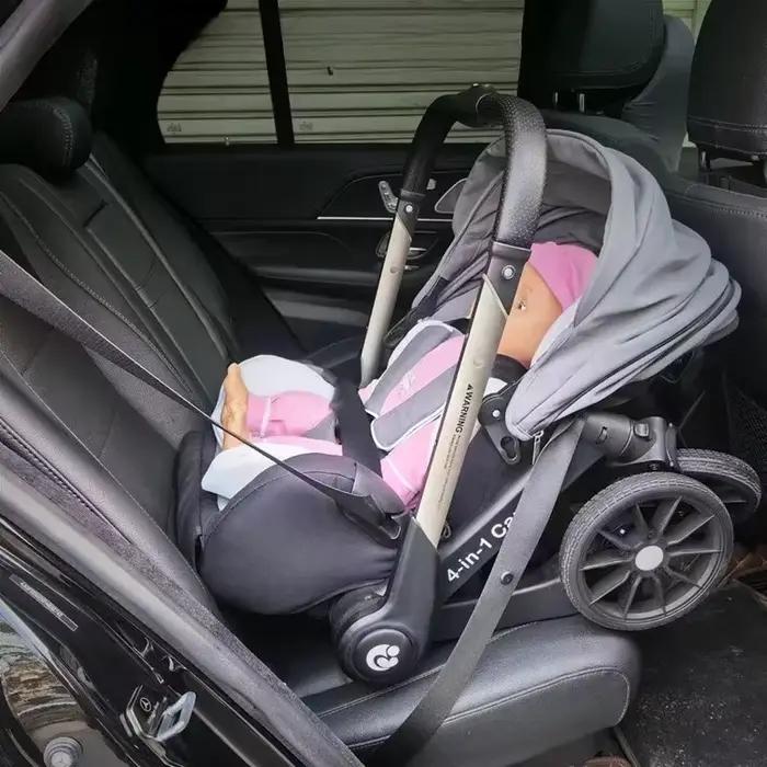UE en Stock 4In1 bébé poussette, poussette multifonctionnelle pliable avec siège auto landau Portabl