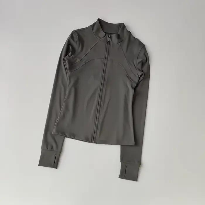 Veste de sport à fermeture éclair pour femmes, combinaisons de Yoga, coupe cintrée, entraînement pou