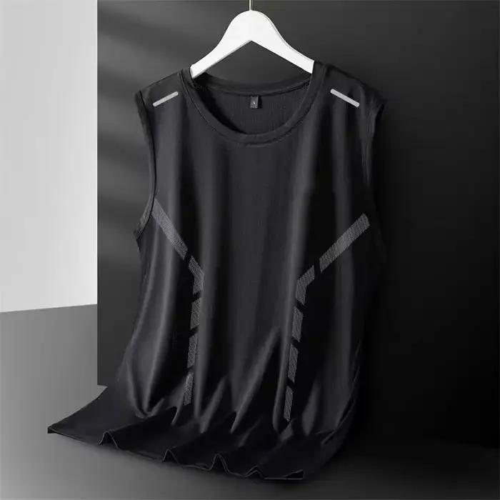 Débardeur tendance pour hommes, fin, respirant, séchage rapide, sport décontracté, épaules larges, c