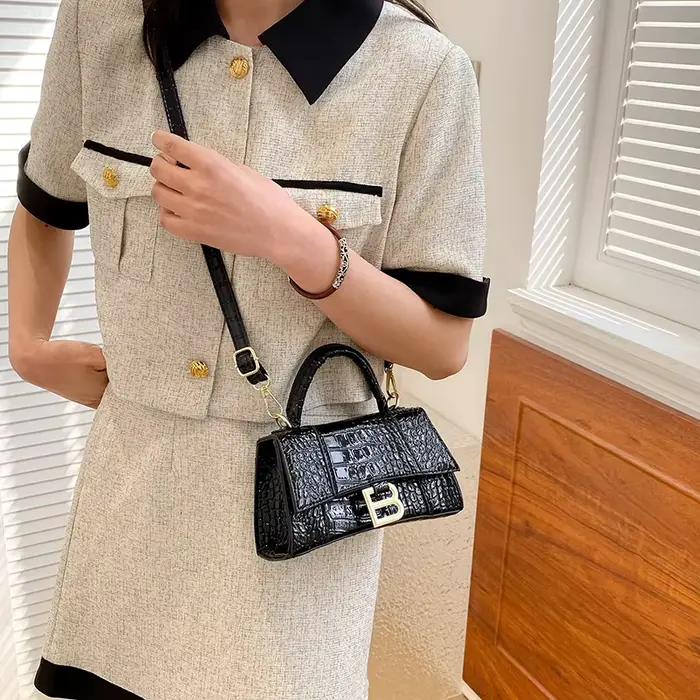 Sac à langer de luxe classique et élégant : Sac à main bandoulière pour femme au style vintage et gr