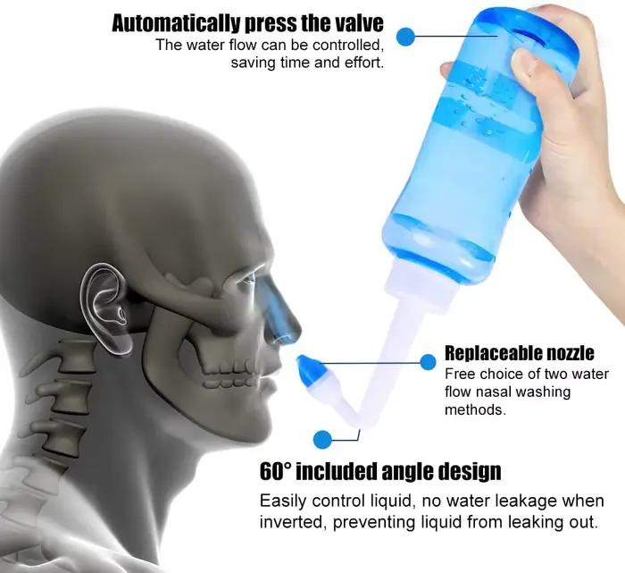 Irrigateur Nasal Waterpulse 300ml 500ml bouteille de rinçage Nasal nettoyant de lavage Nasal protect