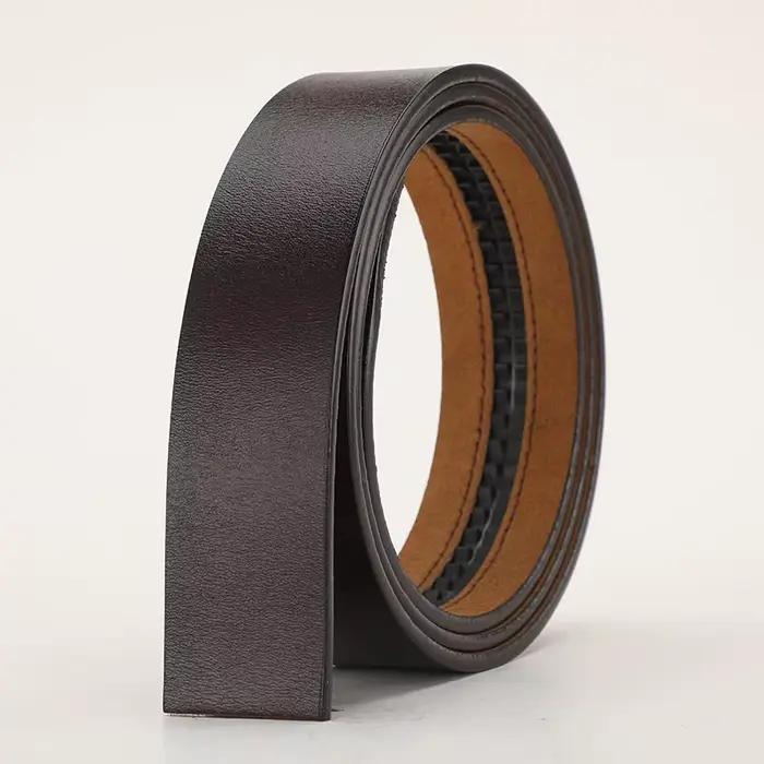 Nouveaux ceintures en cuir véritable pour hommes ceintures à boucle automatique hommes mode sans bou
