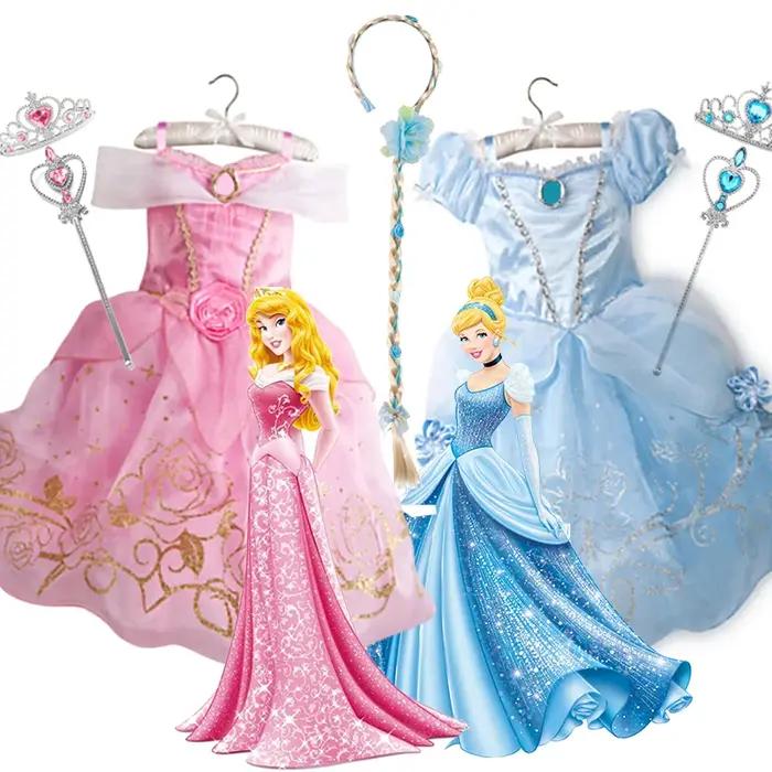 Déguisement d'halloween pour enfants, aurore cendrillon, princesse Disney, déguisement de Festival,