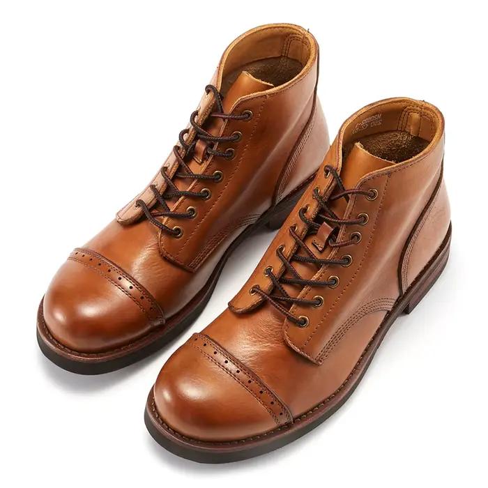 Bottes de Combat en cuir véritable pour hommes, chaussures de luxe, élégantes, faites à la main, poi