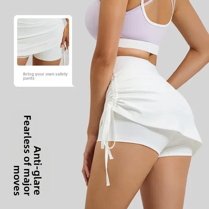 Jupe de sport pour femme été 2026, jupe anti-roulement, short de course taille haute, short de yoga