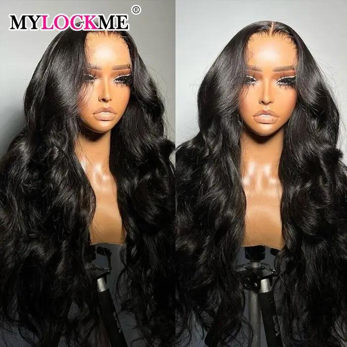 Perruque Lace Front Wig Body Wave Brésilienne Naturelle, Cheveux Humains, 13x6, Pre-Plucked, 36 38 P