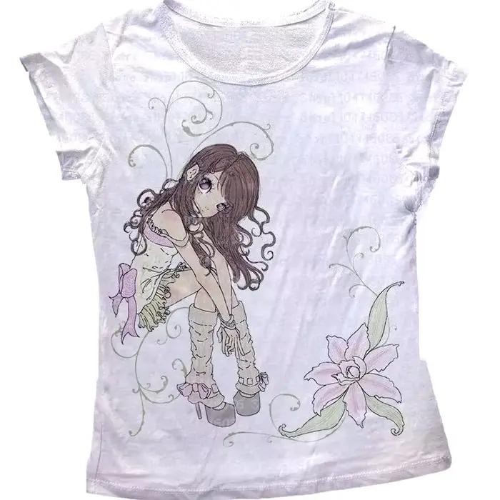 Débardeur imprimé rétro Harajuku, Vintage, gothique, graphique, vêtements pour femmes, Y2k Emo, déba