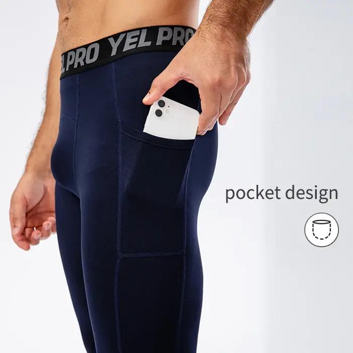 Pantalons de Compression pour hommes, collants de sport d'automne et d'hiver, de Fitness, de course,