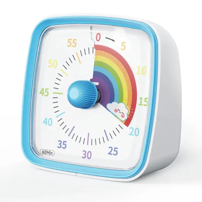 Yunbaoit-Minuterie visuelle avec veilleuse, compte à rebours de 60 minutes pour enfants et adultes,