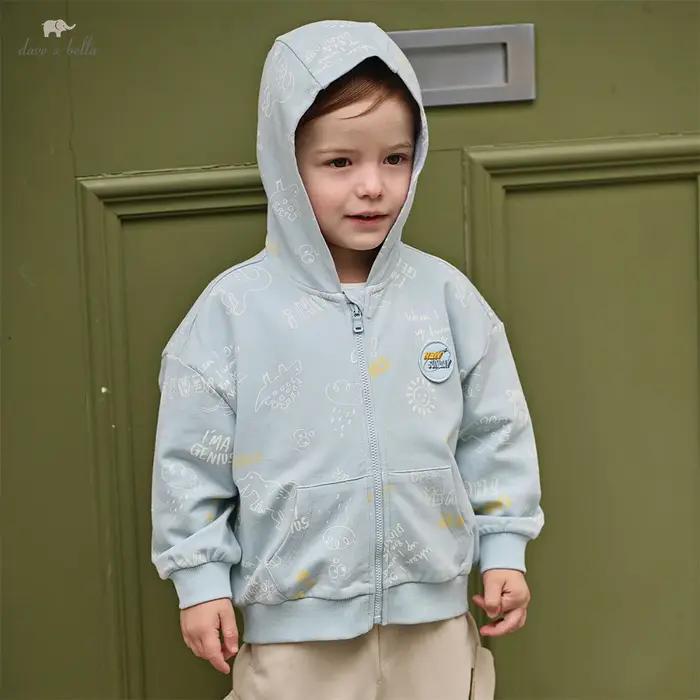 Vestes à capuche pour enfants Dave Bella, automne printemps, vêtements pour garçons, mode enfant, ve