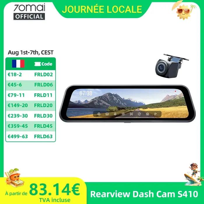 Caméra de tableau de bord 70mai S410 avec écran miroir 9