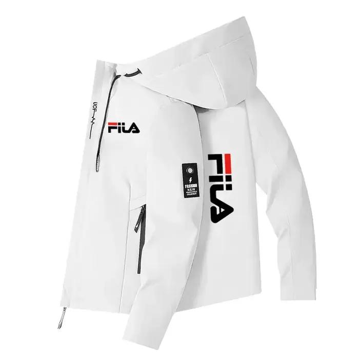 Veste de sport de loisirs d'extérieur à capuche à manches longues avec fermeture éclair, coupe-vent