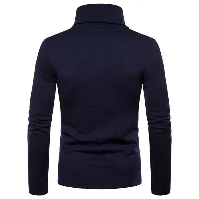 Pulls à col roulé pour hommes automne-hiver, décontractés, thermiques, manches longues, coupe ajusté