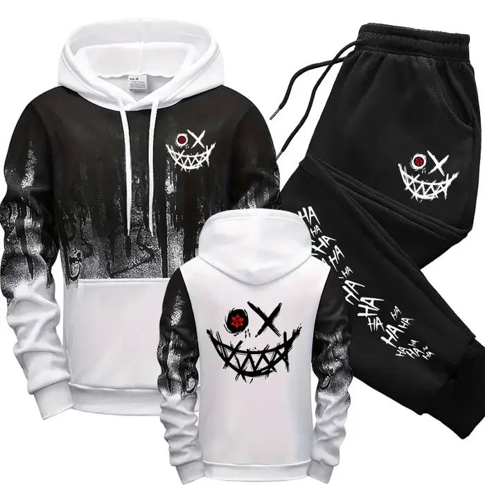 2025 mode urbaine sweats à capuche vêtements de sport hommes ensemble sweats à capuche pantalons de