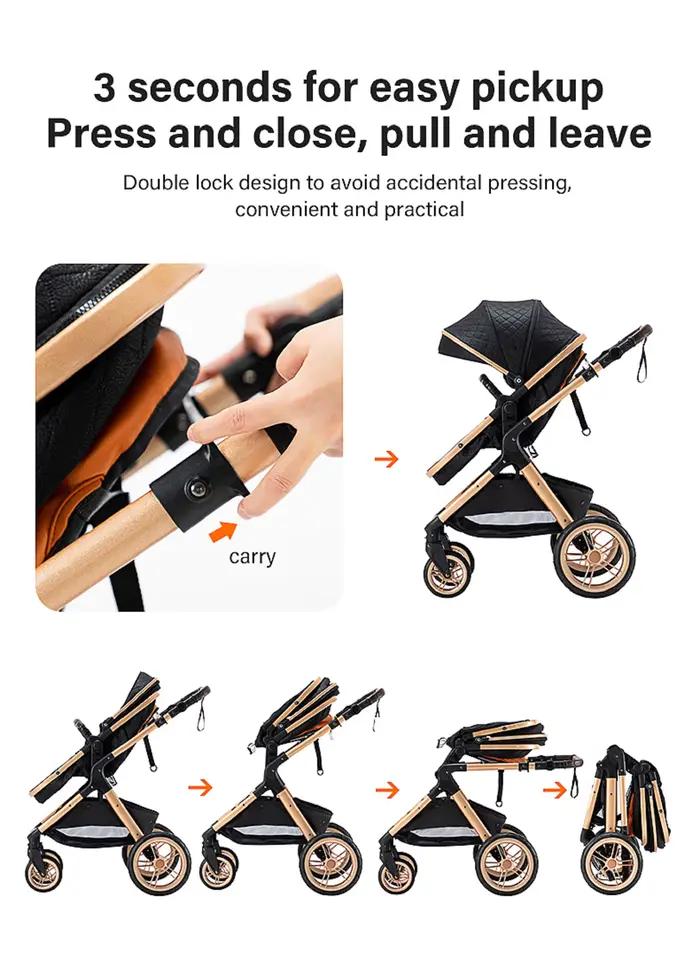 Poussette 3 en 1 pour bébé, voiturette pour bébé, articles pour nouveau-né, poussettes légères, sièg