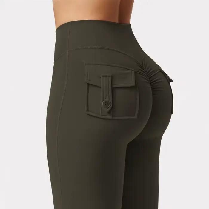 Leggings de Yoga à jambes larges et extensibles pour femmes, sensation nue, vêtements de travail de