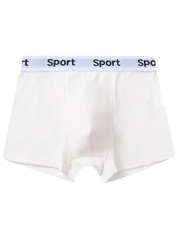 Sous-vêtements garçons 8-14 ans 7 pièces boxer coton respirant - Coloris unis extensibles