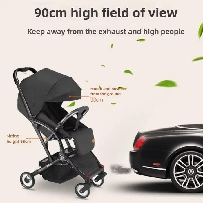 Nouveau-né Double bébé poussette léger pliable détachable assis et couché haute vue bébé Double pous