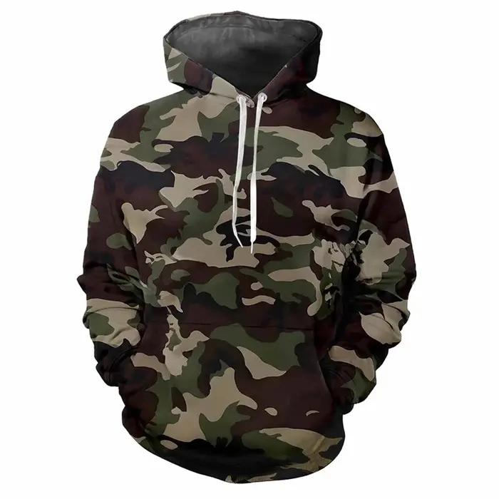 Jungle CamSolomon-Sweat à capuche imprimé en 3D pour homme, sweat-shirt de rue, haut de sport en ple