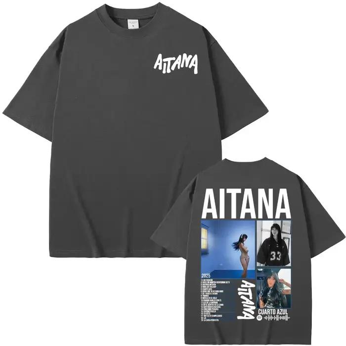 Chanteur Aitana Cuarto Azul Tour graphique t-shirts hommes femmes mode esthétique à manches courtes