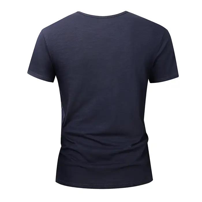 T-shirt pour homme 100% coton, manches courtes, été, noir et blanc, vêtements pour homme, doux, de h