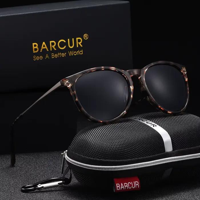 BARCUR-Lunettes de soleil polarisées pour femmes, design de marque, à la mode, monture en plastique