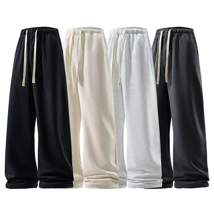 Pantalon à jambes larges pour hommes, mode décontractée, respirant, survêtement polyvalent, élastiqu