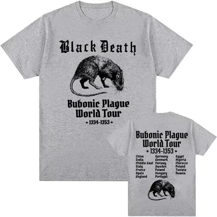 Bubonic World Tour 2024 t-shirts hommes femmes décontracté drôle Meme gothique T-shirt mode Vintage