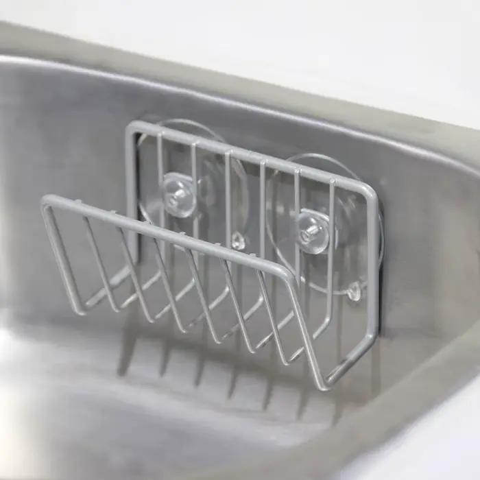 Porte-éponge mural en acier inoxydable pour évier de cuisine élégant à offrir pour femme et homme occasions spéciales hygiène et rangement efficace