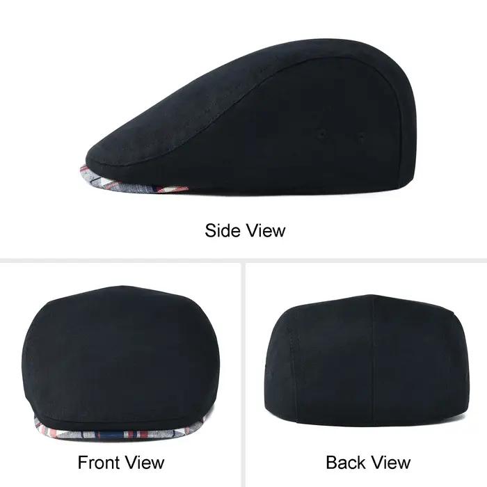 Jangoul hommes casquette plate doux Vintage lin chapeaux décontracté rétro gavroche chapeau béret po