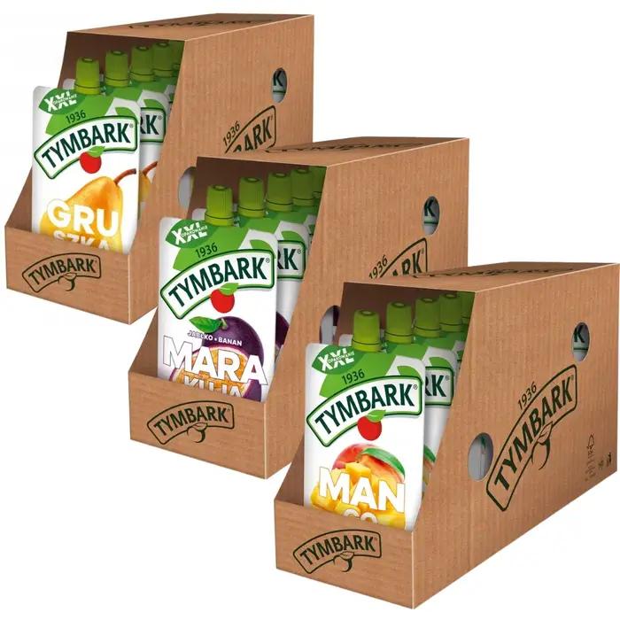 Tymbark-Mélange de fruits Mus 100%, 3 saveurs, 200 g x 36 pièces