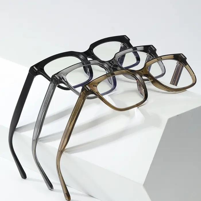 Kachawoo anti lumière bleue lunettes TR90 acétate hommes lunettes carrées cadre pour femmes tendance