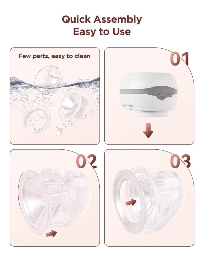 Tire-lait électrique mis à jour 21/24 mm Tire-lait sans BPA 3 modes et 12 niveaux d'aspiration ultra