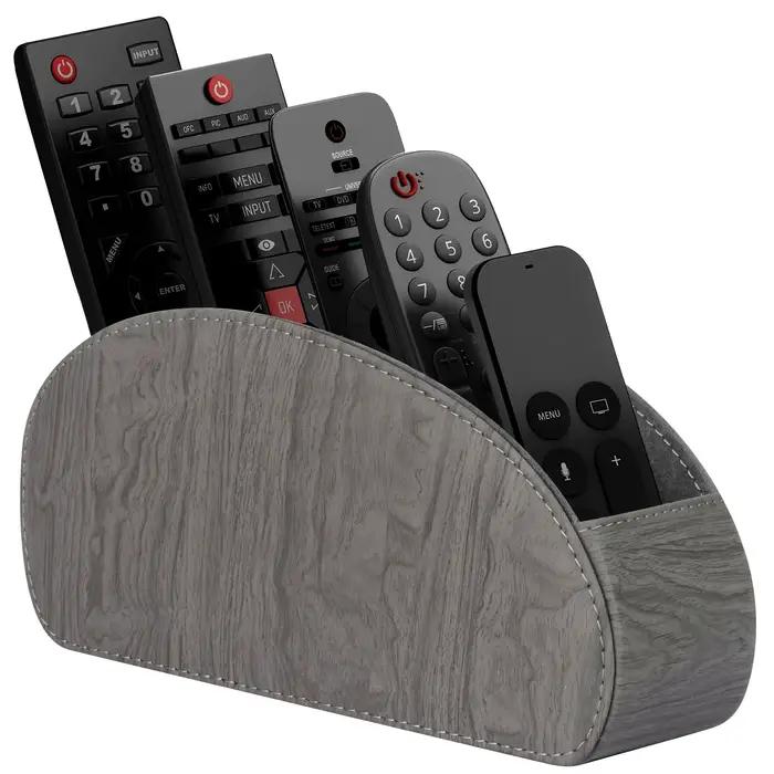 Support de télécommande en cuir PU, 5 compartiments, organisateur multi-appareils pour TV/DVD/Blu-Ra