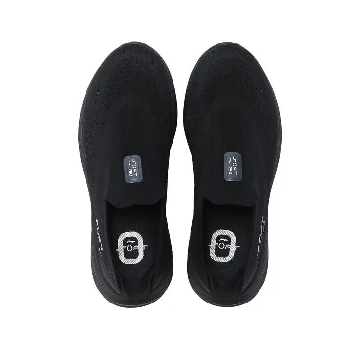 Li-Ning Chaussures de marche décontractées en tricot SOFT GO 2 pour hommes, confortables et stables,