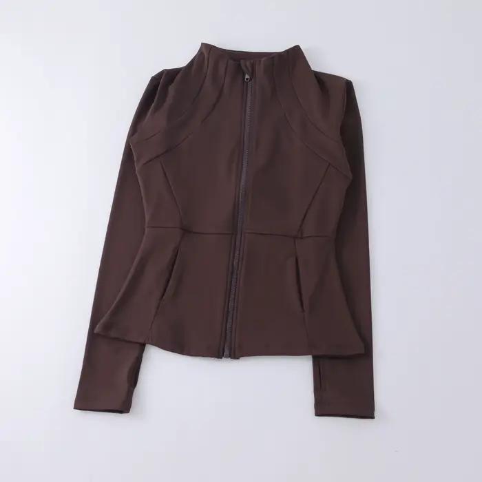 Vêtements de Yoga coupe-vent pour femmes, vêtements de sport, sweat-shirt à manches longues, vestes