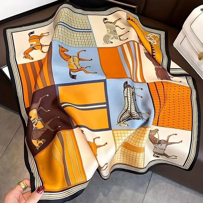 Châle carré en soie de luxe écharpe en satin enveloppes de mode foulard ruban bandeau bandana pour femmes occasions spéciales elegance chic mode