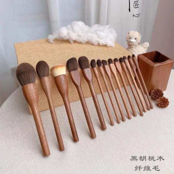 Ensemble de pinceaux de maquillage de Style Vintage chinois, poudre cosmétique, Blush, fond de teint