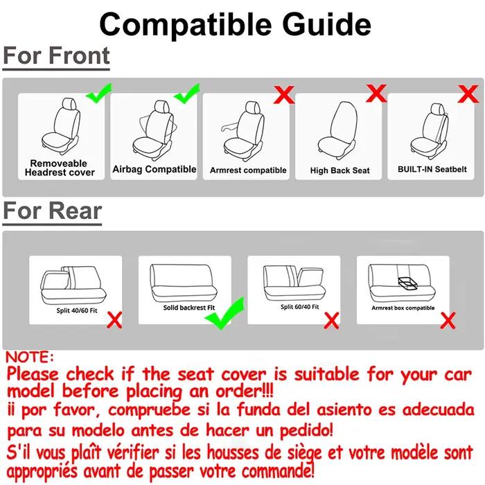 Housses de siège AUTO PLUS en tissu doux et respirant pour voitures, SUV, camions et camionnettes, élégantes et pratiques pour hommes et femmes, pour usage quotidien et cadeaux automobiles
