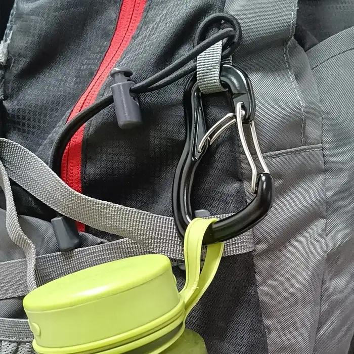 Mousqueton en aluminium Durable, force de 800kg, pour balançoire extérieure, voyage, sac à dos, mous