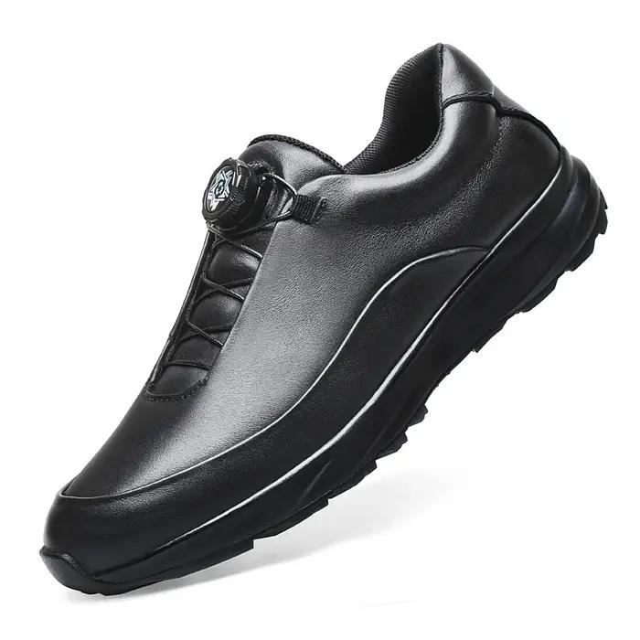 Baskets de voyage en cuir véritable antidérapantes pour hommes, chaussures de sport classiques décon
