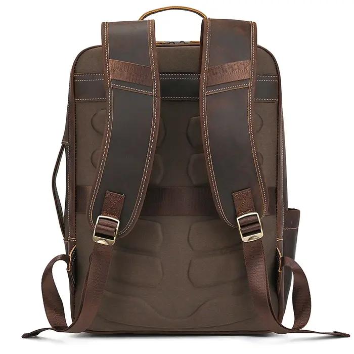 2025 nouveautés sac à dos en cuir pour voyage hommes mâle en cuir de vachette pochette d'ordinateur