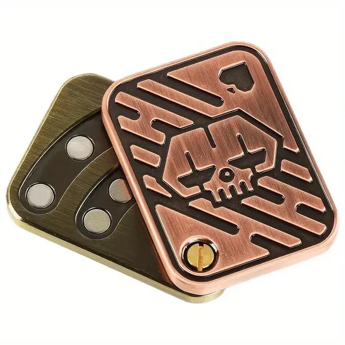 KK AA Fidget Slider métal crâne Push Slider soulagement du Stress jouet Anti-Stress EDC haut filatur