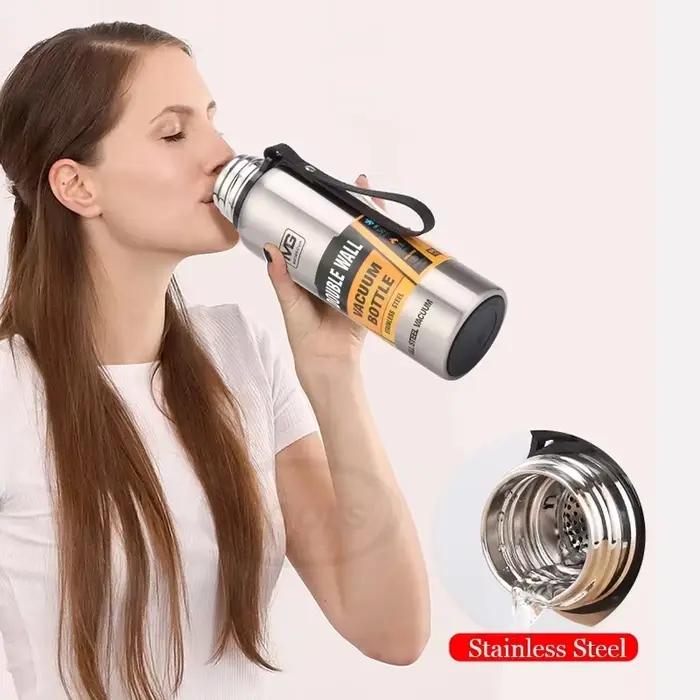 Bouteille Thermos en acier inoxydable 304, flacon sous vide de grande capacité, gobelet isolé avec c