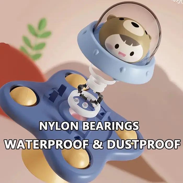 Jouet apaisant pour bébé, avion de dessin animé, artefact de bain pour bébé, ventouse amusante, Spin