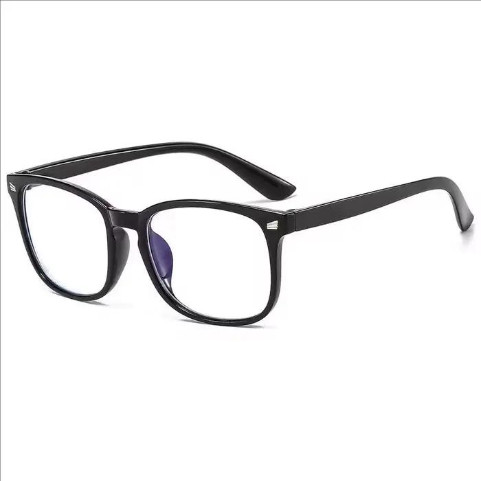 Lunettes à lentilles transparentes carrées minimalistes, barrière de lumière bleue, adaptées à un us