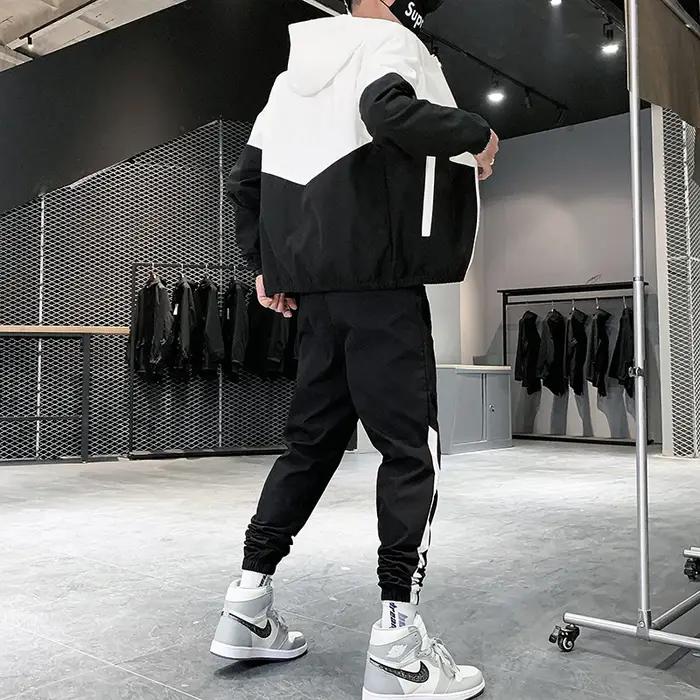 Ensemble de survêtement décontracté pour homme 2026 – Veste à capuche et pantalon de jogging 2 pièce